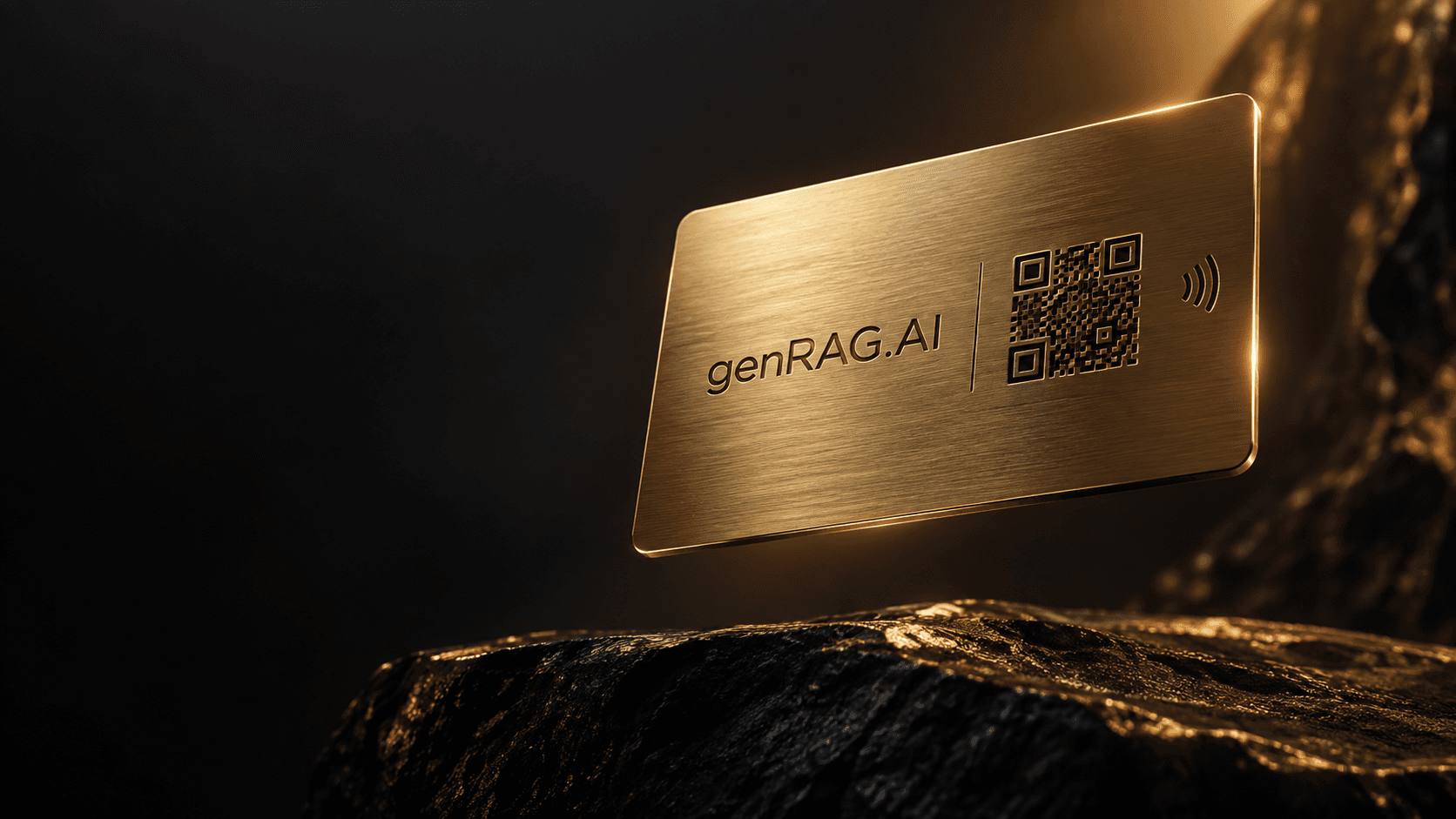 genRAG.AI 24K Gold Plated Metal NFC Card Front