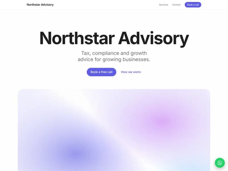 Consultant & agency website design: Northstar Advisory example