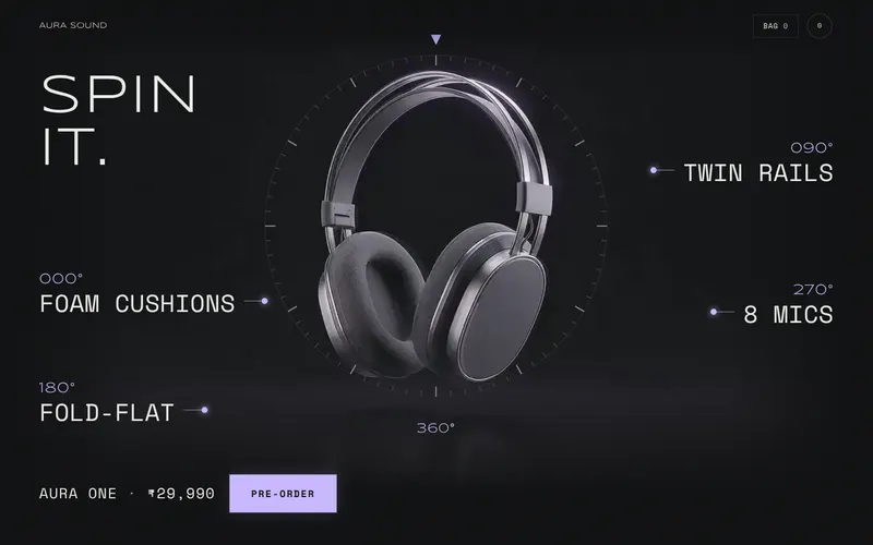 Aura Sound website design