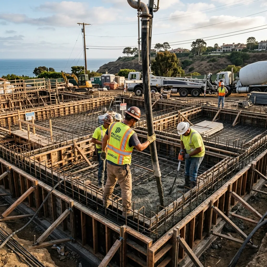 Construction Workers Pouring Concrete