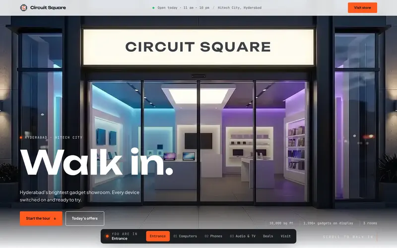 Circuit Square website design