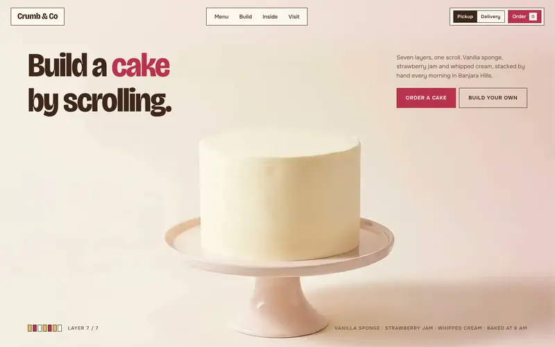 Crumb & Co website design