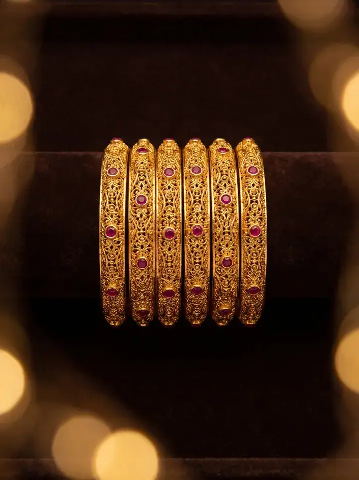 Jaali bangles, set of six