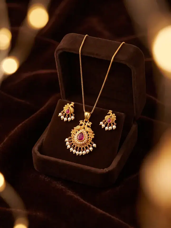 Gift box: pendant + studs