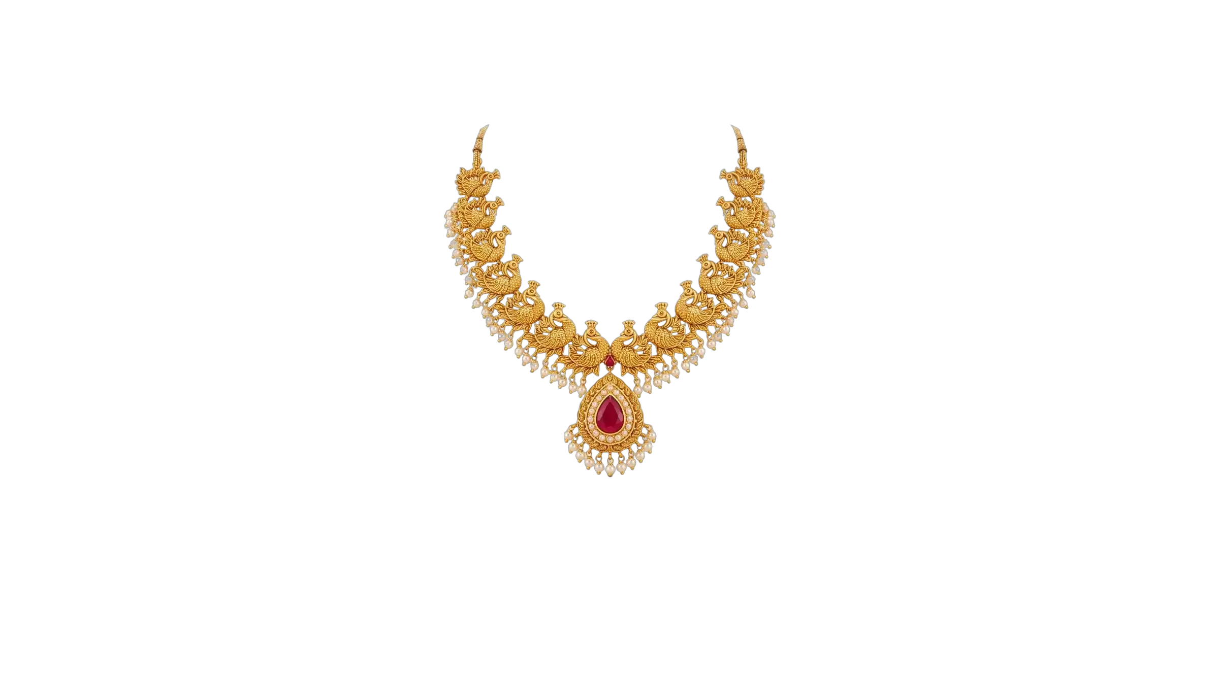 Mayuri Haar, a 22K gold peacock necklace