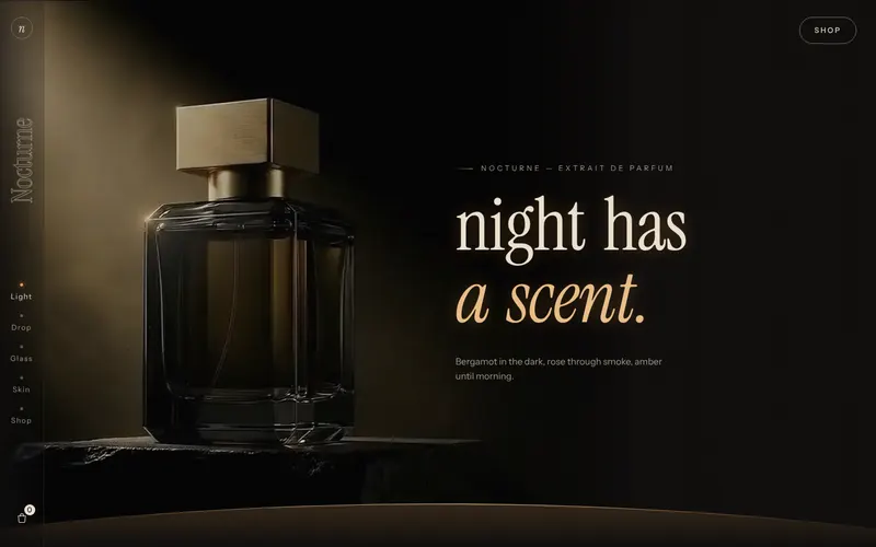 Nocturne website design