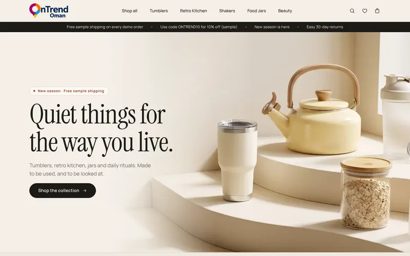 OnTrend Home website design