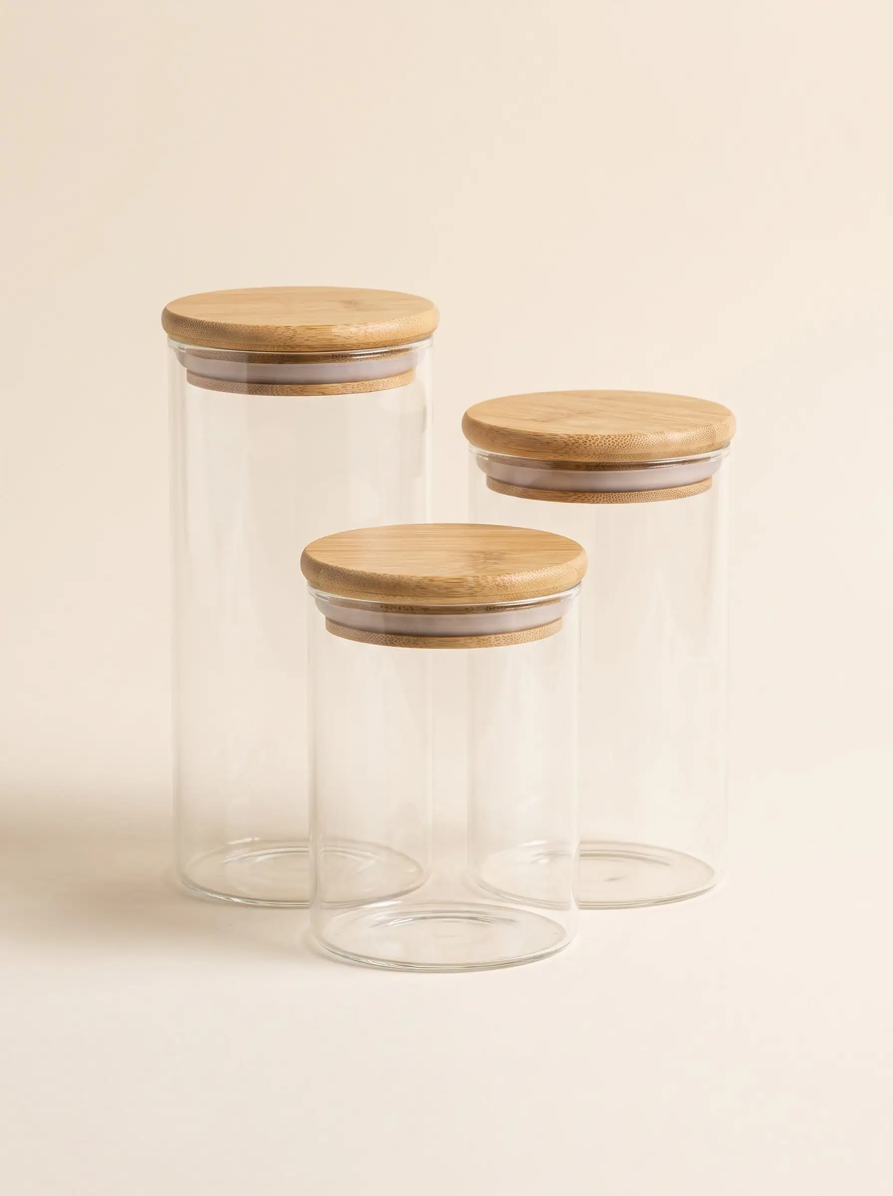 Glass Pantry Jar Set of 3